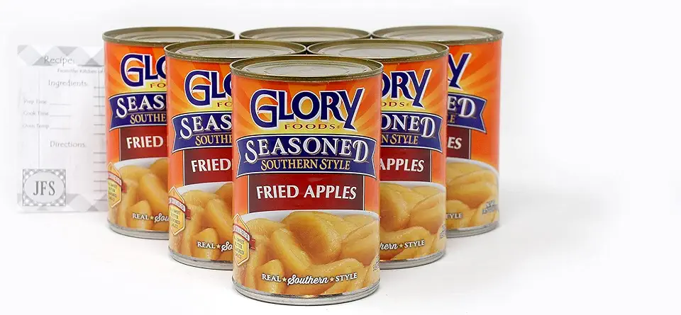 Glory Fried Apples, 6-14.5 Ounce Cans Bundled with a JFS Recipe Card