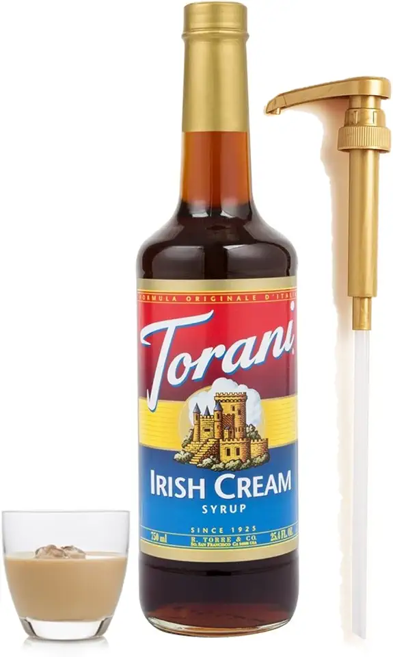 Irish Cream Syrup Flavoring for Coffee 25.4 Ounces Coffee Flavor Syrup with Fresh Finest Coffee Syrup Pump