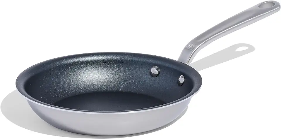 Made In Cookware - ProCoat 8&quot; Non Stick Frying Pan (Graphite) - 5 Ply Stainless Clad Nonstick - Professional Cookware - Crafted in USA - Induction Compatible