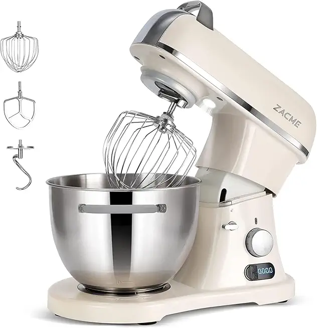 8.4QT Commercial Stand Mixer 800W with NSF Certified and Aluminum die casting, Kitchen Electric Mixer Metal Food Mixer with Stainless Steel 8L Bowl, Dough Hook, Whisk and Beater