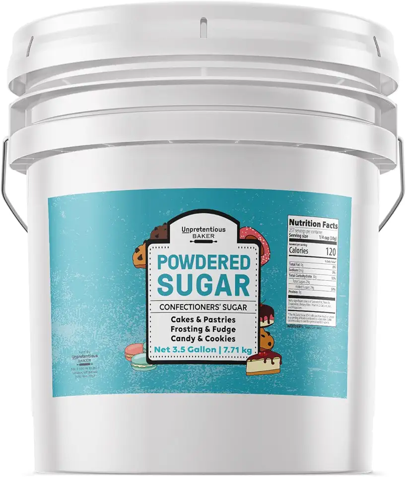 Unpretentious Powdered Sugar, Confectioners Sugar, For Baking, Candy Making, Desserts (272 Ounces)