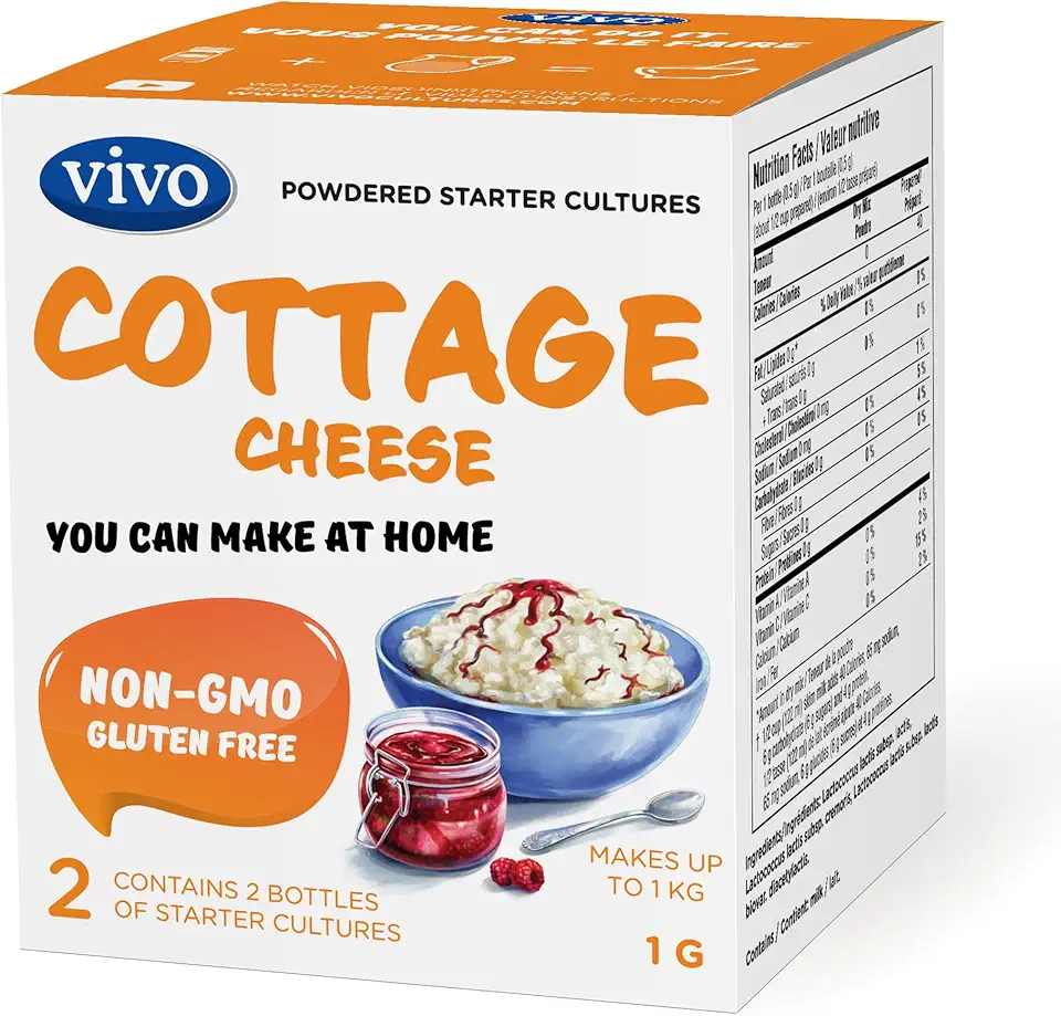 Vivo Cottage Cheese Starter. Box of 5. Makes up to 5 kg of Cottage Cheese