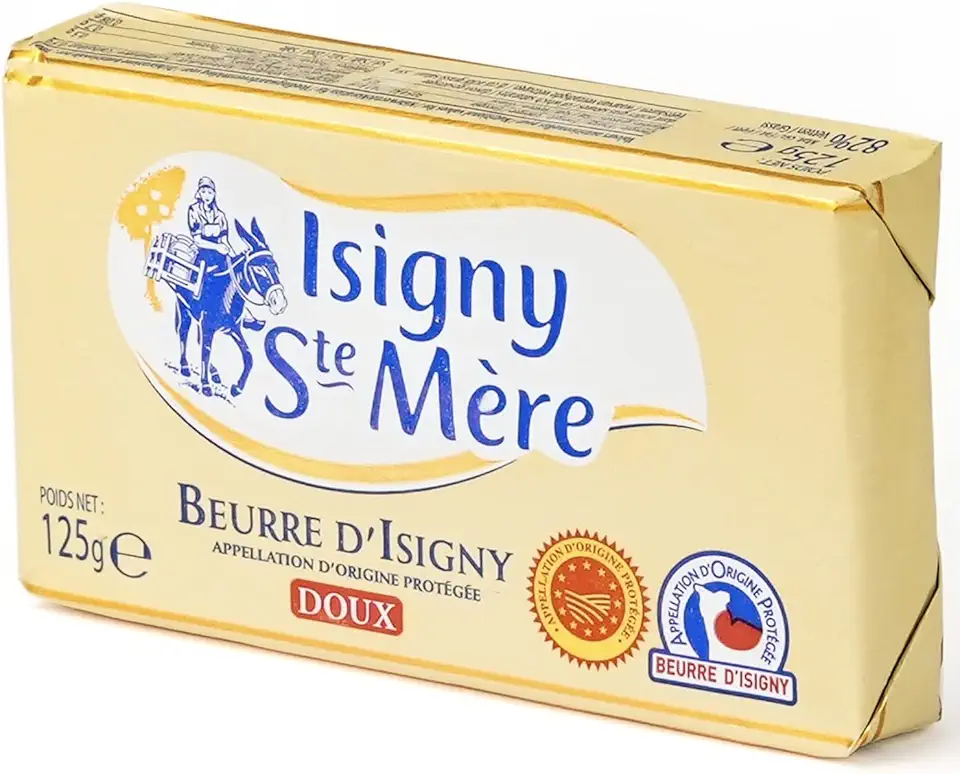 French Normandy Beurre Butter Unsalted - 2 pack x 4.4 oz / 125 g - OVERNIGHT GUARANTEED