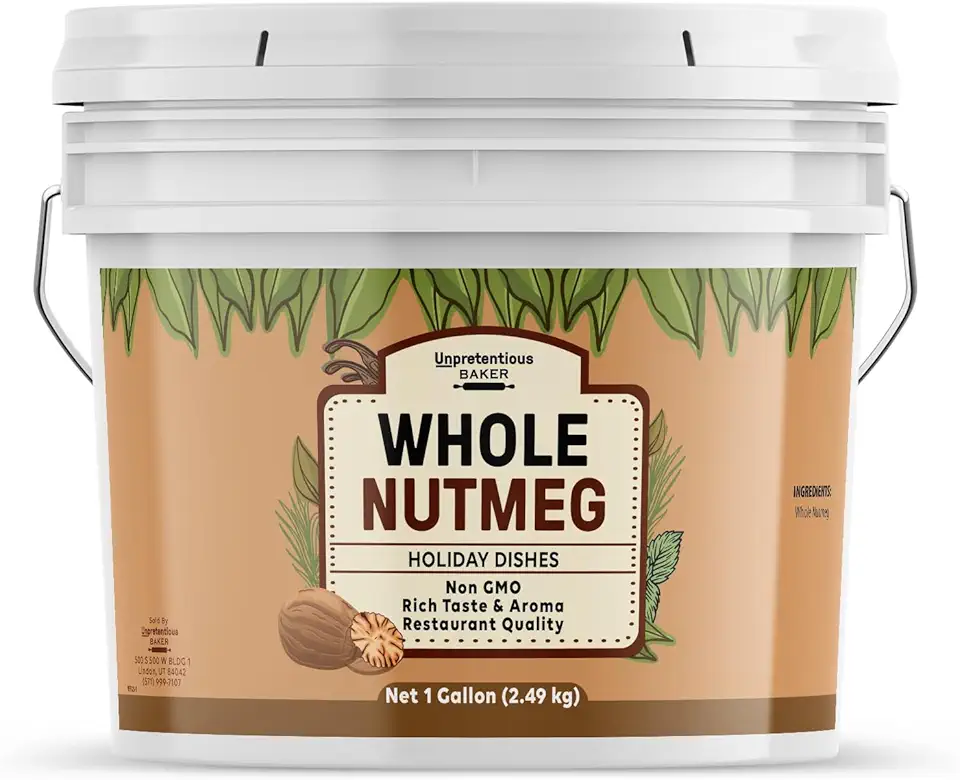 Unpretentious Whole Nutmeg, 1 Gallon, Gluten Free, Ideal for Holiday Dishes &amp; Baked Goods