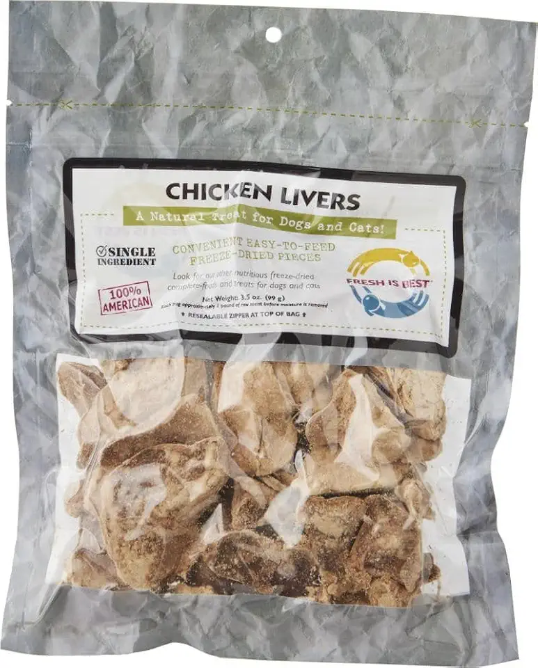 Fresh Is Best - Freeze Dried Healthy Raw Meat Treats for Dogs &amp; Cats - Chicken Livers