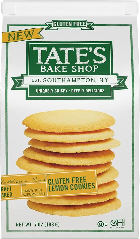 Tate&#x27;s Bake Shop Gluten Free Lemon Cookies, Gluten Free Cookies, 7 oz