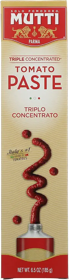 Mutti Triple Concentrated Tomato Paste, No Additives or Preservatives, Vegan, Gluten Free &amp; Non-GMO, 6.5 Oz (Pack of 12)