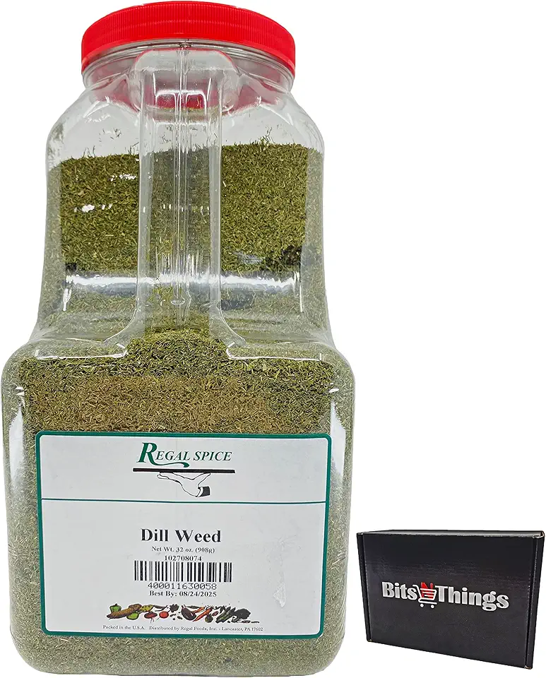 Regal Dill Weed Spice - Chopped Dill Herb to Add Pungent and Slightly Sweet Flavor to Your Dishes (Dry Dill Weed 32 oz Container for Cooking and Seasoning Needs)