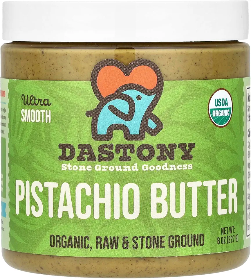 Dastony Organic Raw Pistachio Butter, 8 oz | Only 1 Ingredient | Vegan, Paleo and Keto Friendly, Non GMO, Gluten-free - Pack of 1