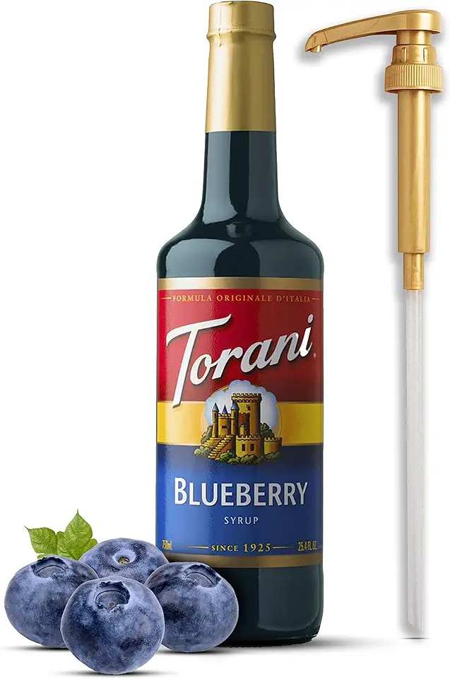 Blueberry Syrup for Drinks, Pancakes, 25.4 Ounces Coffee Flavoring for Drinks with Fresh Finest Coffee Syrup Pump