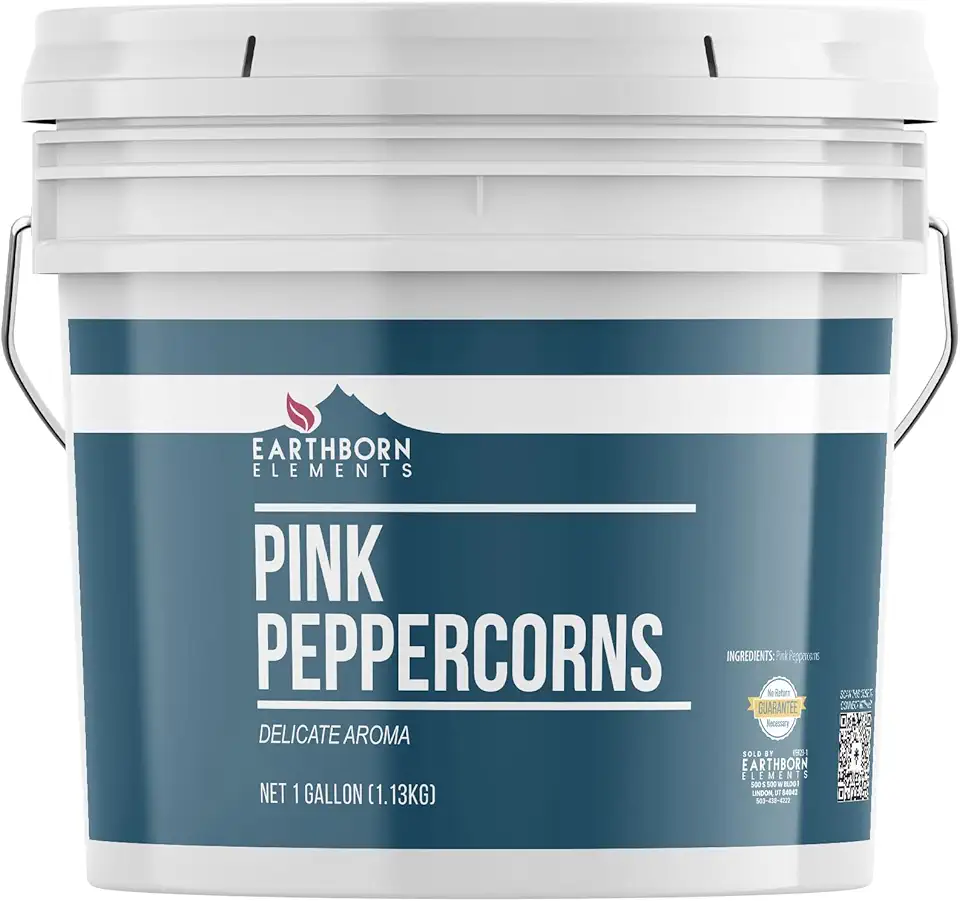 Earthborn Elements Pink Peppercorns 1 Gallon Bucket, Fruity &amp; Spicy Taste, Piquant Flavor