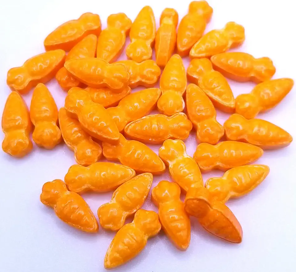 NCS Orange Carrots Edible Candy Toppers, 8 ounces - Great for cupcakes, cookies, cakes, cake pops, and party tables