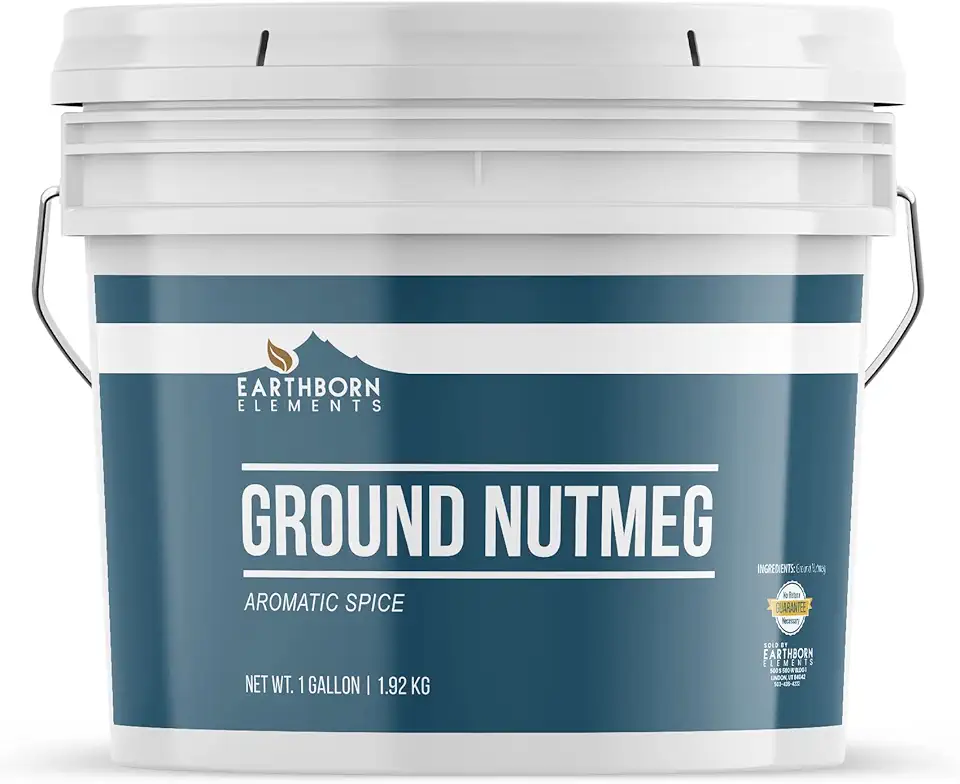 Earthborn Elements Ground Nutmeg 1 Gallon Bucket, Aromatic Spice, Bulk Size