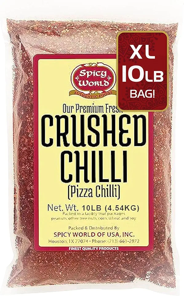 Crushed Red Pepper Flakes 10 Pound Bulk Value Pack - Chili Flakes - by Spicy World