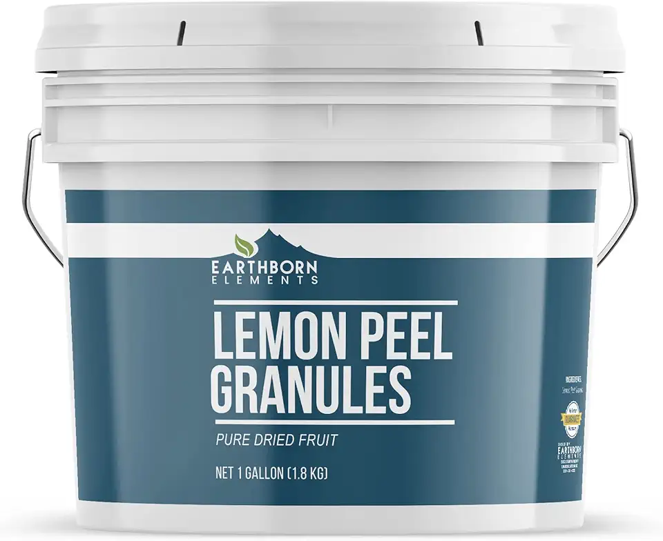 Earthborn Elements Lemon Peel Granules, 1 Gallon Bucket, Pure &amp; Natural, Food Grade