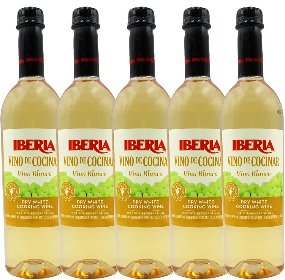 Iberia White Cooking Wine 25.4 OZ (Pack of 5)