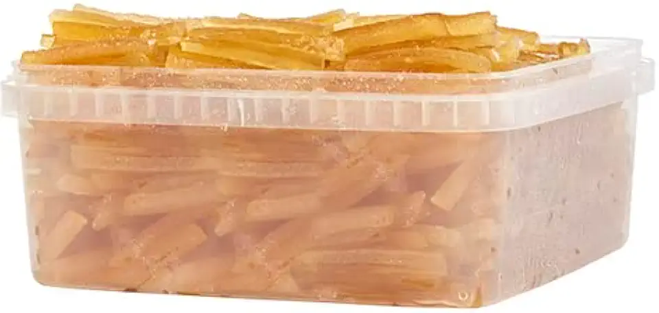 Amifruit Candied Lemon Peel Strips 2.2 lb. Ready To Eat Lemon Peel Strips Slowly Candied In Sugar Syrup, Gluten Free, GMO Free, Trans Fat Free, Vegan