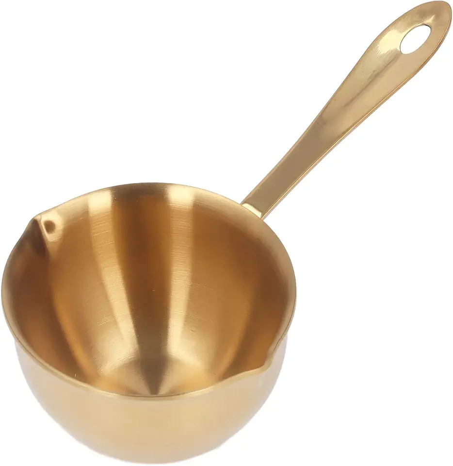 Mini Pot Butter Warmer Cooking Sauce PanStainless Steel Pan for Chocolate Hot Oil (Gold) Other Kitchen Tools &amp; Accessories