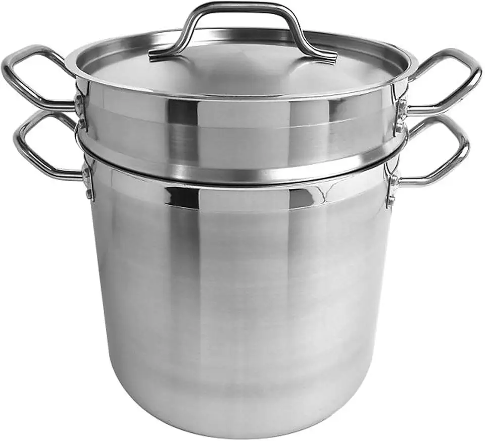 TrueCraftware-12 Quart Double Boiler Stainless Steel 3 Piece Set- Steam Melting Pot Stainless Steel Double Boiler Pot for Melting Chocolate Candy Butter and Cheese Dishwasher &amp; Oven Safe