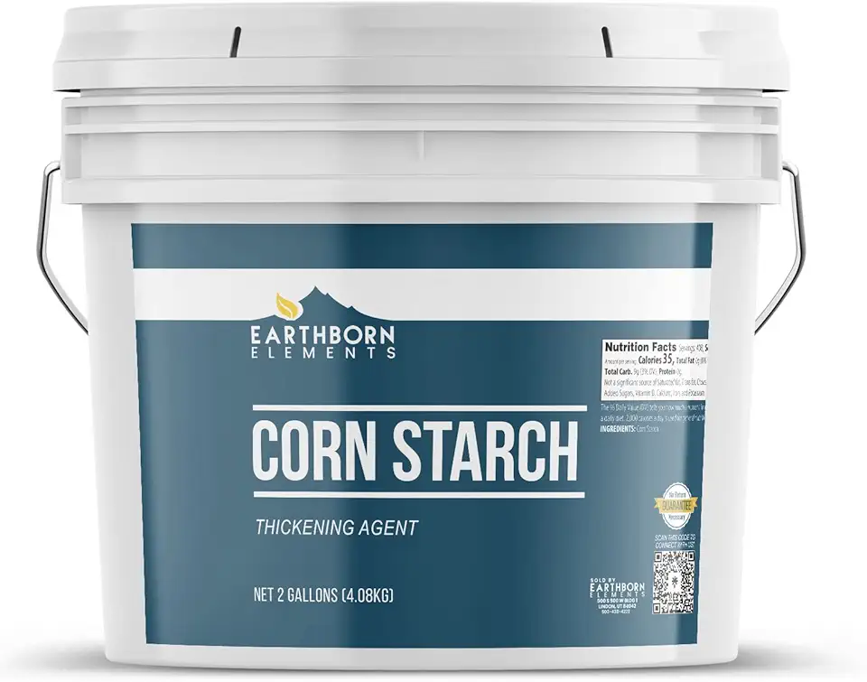 Earthborn Elements Corn Starch 2 Gallon Bucket, Thickening Agent, Cooking &amp; Baking Staple, Cleaning