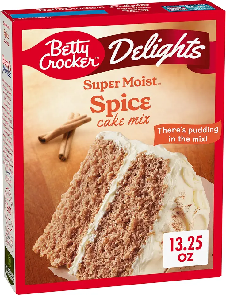 Betty Crocker Delights Super Moist Spice Cake Mix, 13.25 oz. (Pack of 12)