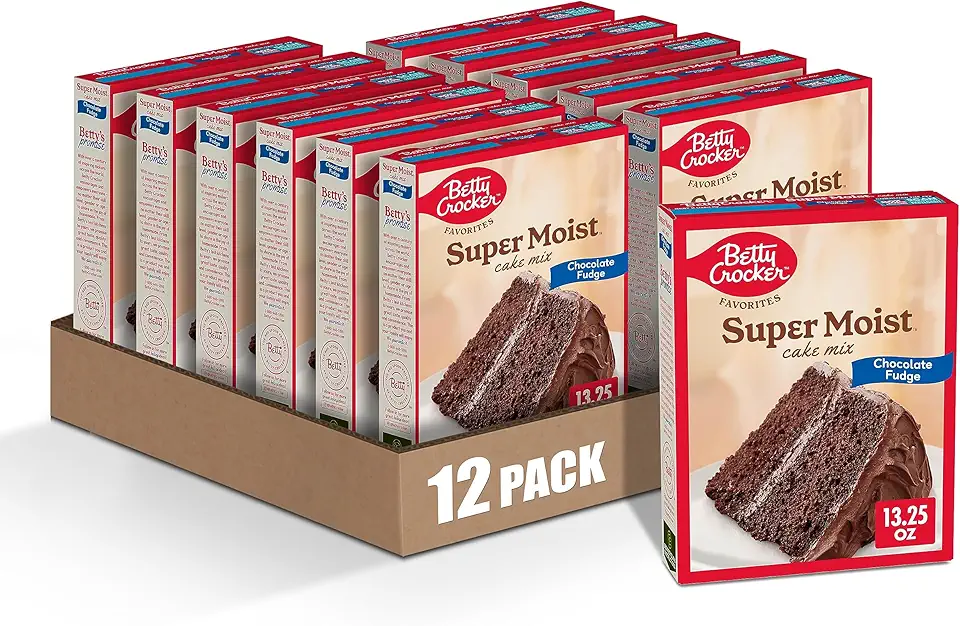 Betty Crocker Favorites Super Moist Chocolate Fudge Cake Mix, 13.25 oz (Pack of 12)