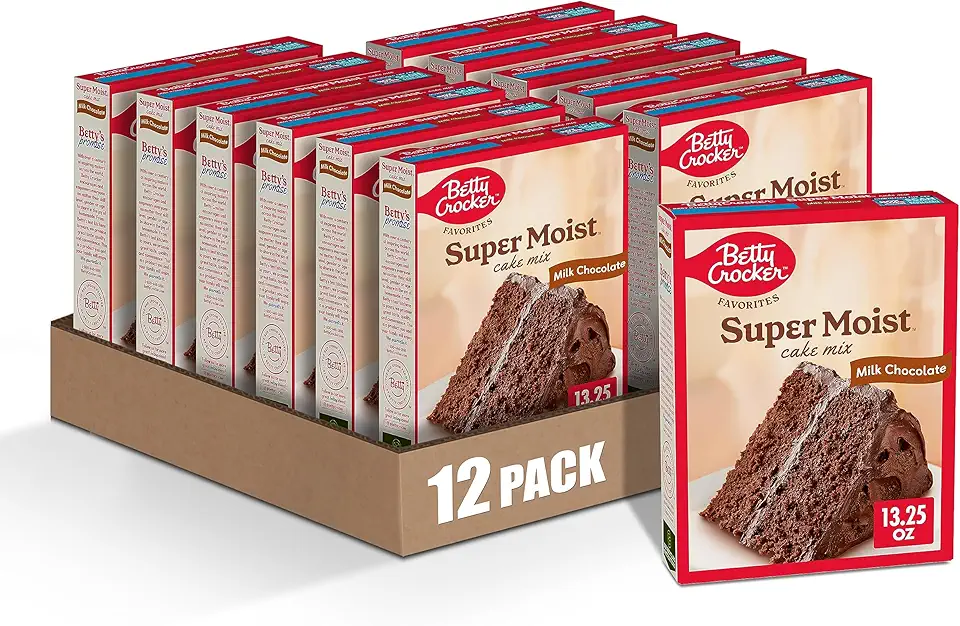 Betty Crocker Favorites Super Moist Milk Chocolate Cake Mix, 13.25 oz. (Pack of 12)