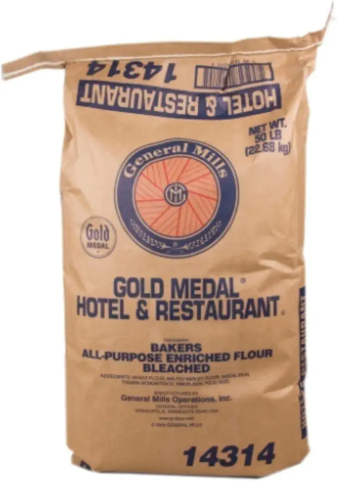 General Mills Gold Medal All Purpose Flour - 50lb Bag - Ideal for Restaurants and Hotels - Premium Quality Flour for Perfect Baking and Cooking Results Bundled by Louisiana Pantry