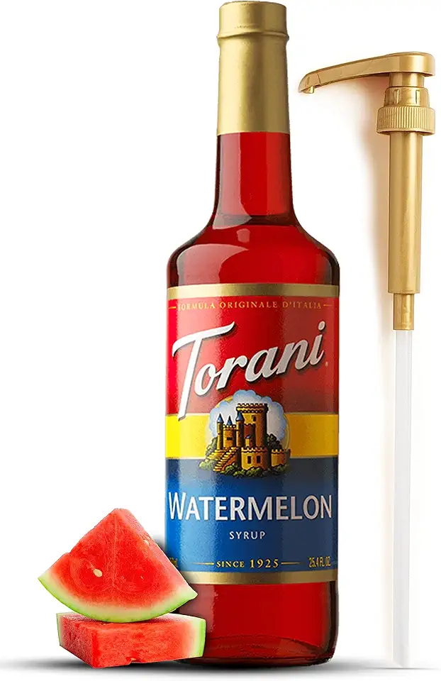 Watermelon Syrup for Drinks 25.4 Ounces Flavoring for Drinks with Fresh Finest Syrup Pump