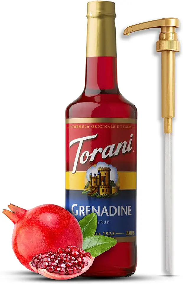 Grenadine Syrup for Cocktalis 25.4 Ounces Variety Flavoring Syrup with Fresh Finest Syrup Dispenser