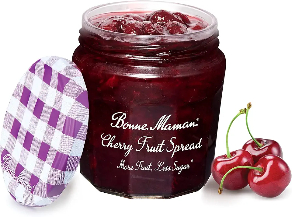 Bonne Maman Cherry Fruit Spread, More Fruit Less Sugar, 11.8 Ounce Jars (Pack of 6)