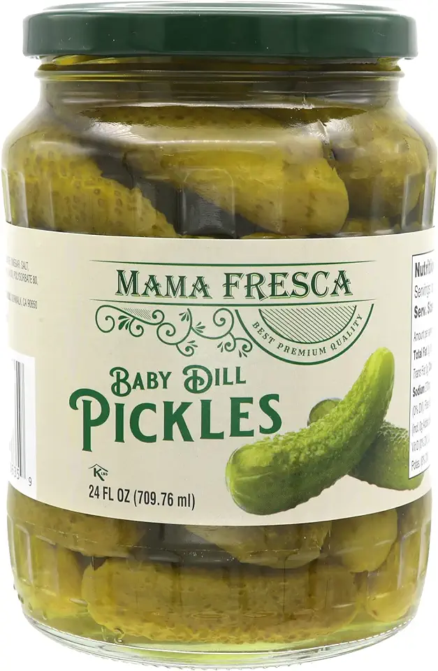 Mama Fresca Baby Dill Pickles 24 fl oz Jar (Pack of 6)