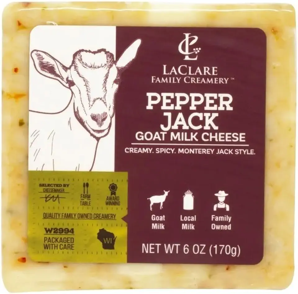 Laclare Creamery Goat Pepper Jack Cheese (Case Of 12)