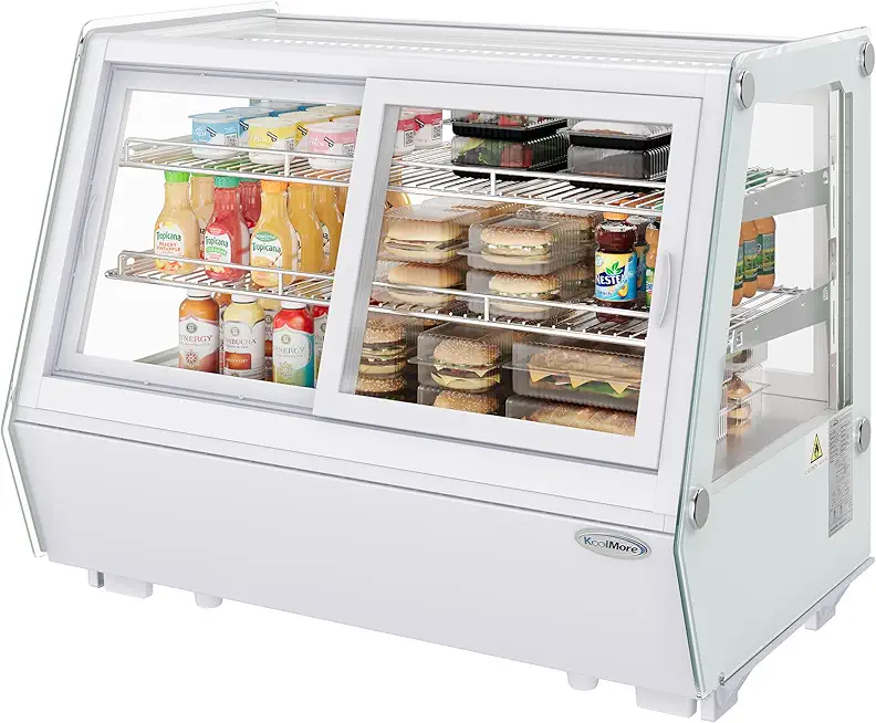 KoolMore CDC-165-WH 35 in. Self-Service Countertop Bakery Display Refrigerator in White