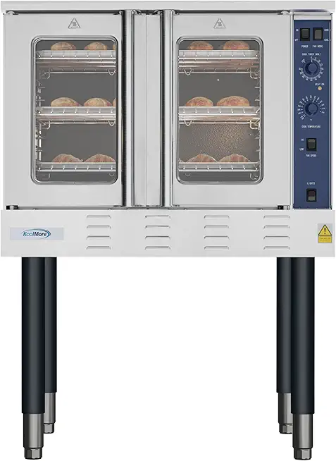 KoolMore 38 in. Full-Size Single Deck Commercial Natural Gas Convection Oven 54,000 BTU in Stainless-Steel (KM-CCO54-NG)