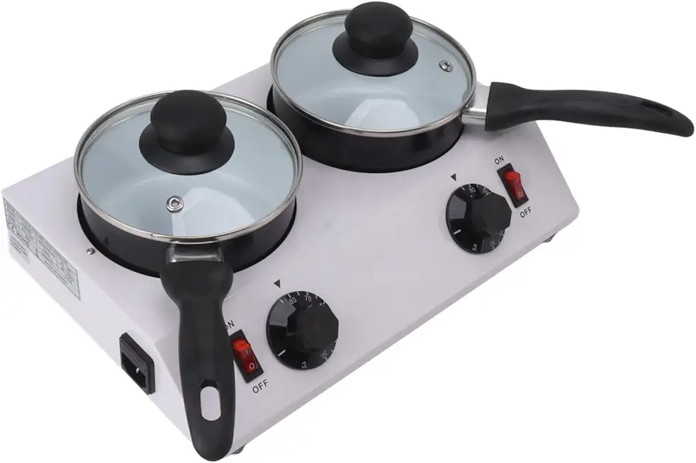 Chocolate Melting Pot Double Pots Chocolate Melting Pot, Electric Chocolate Tempering Machine Commercial Electric Melter Fondue Pot, 80W Melting Pot for Chocolate Butter Cheese