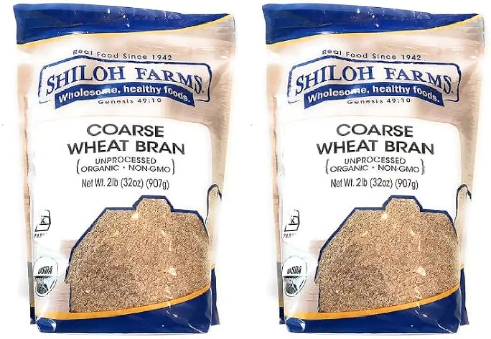 Shiloh Farms - Coarse Wheat Bran Unprocessed 32 oz (2 LB) Pack of 2 w/Exit 28 Bargains Sticker