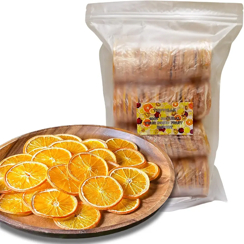 TXDYNLLK Dried Orange Slices 17.6oz(500g) Dehydrated Oranges for Vibrant Cocktails, Festive Christmas Decor, Aromatic Candles, Creative Crafts-Citrus Wheels Perfect for Flavorful Fruit Tea