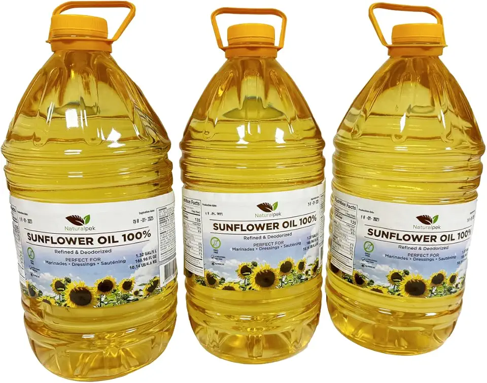 Sunflower oil 100%, 3.96 Gal / 15 Liters / 507 Fl Oz