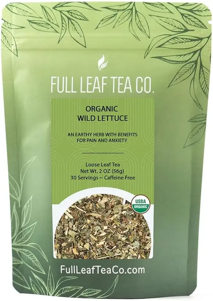 Organic Wild Lettuce - 2 oz Bag (Approx. 30 Servings) | Full Leaf Tea Co.