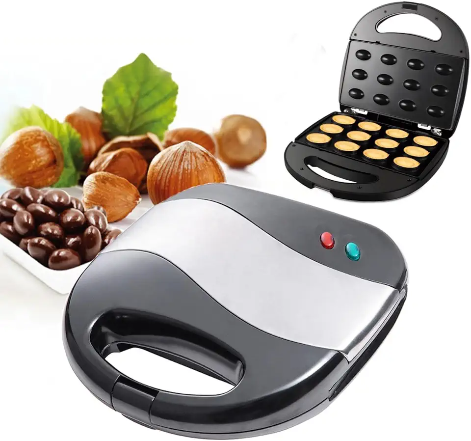 Yoidesu Walnut Cookie Maker 12, Walnut Cookie Maker Oreshki Mol d Oven Cookies Maker Oreshnitsa Cookie Oreshek Cake, Non Stick Double Sided Electric Nut Cookie Shaped