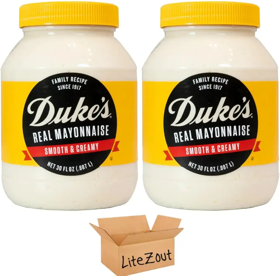 Dukes Mayonnaise 30 oz, Jar Smooth &amp; Creamy (2 pack), by Litezout