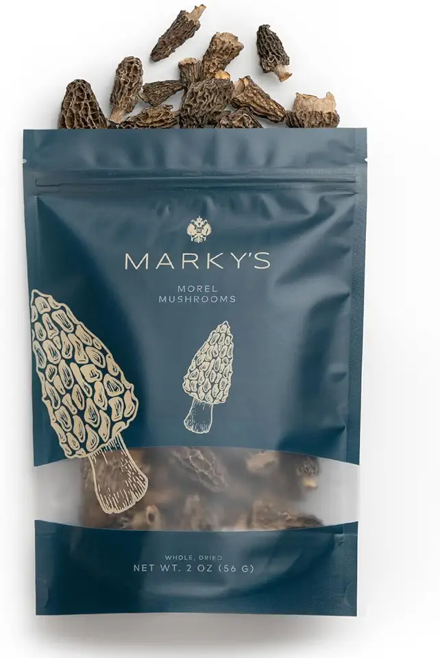 MARKY&#x27;S Dried Morel Mushrooms - 2 oz / 57 g - Grade A Dry Morels for Cooking