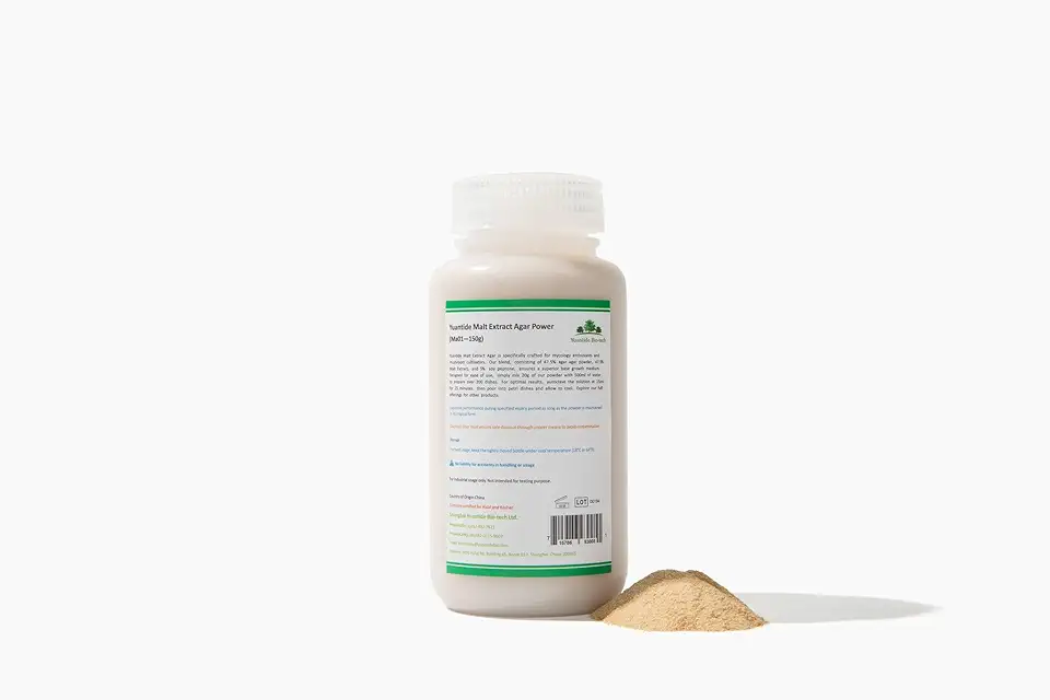 Yuantide Malt Extract Agar Power, 150 g, For mushroom cultivation and mycology, Prepare over 150 dishes