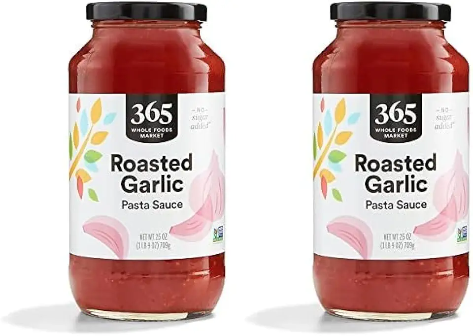 365 by Whole Foods Market, Roasted Garlic Pasta Sauce, 25 Ounce (Pack of 2)