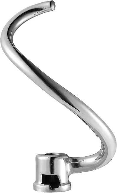 Dough Hook for KitchenAid 6QT Bowl-Lift Stand Mixers, Stainless Steel Spiral Dough Hook Attachment Fits Models KV25G0X, KP26M1X, Pro 600 Series Dishwasher Safe