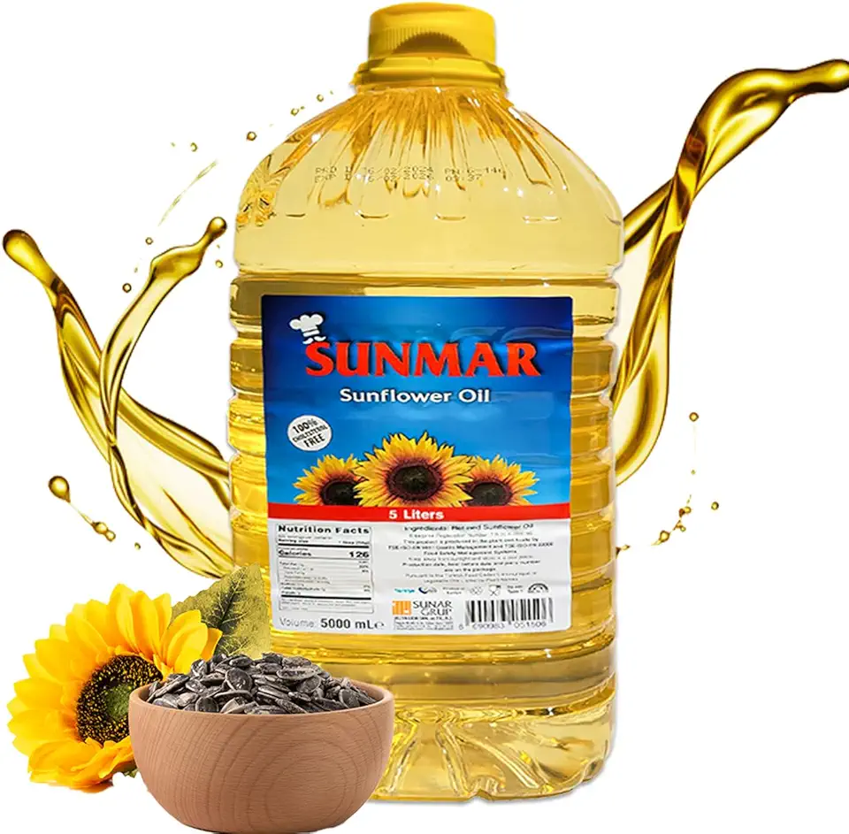 &quot;Ultra Healthy Sunflower Oil | High-Heat Stability, No Burn, No Odor | Ideal for All Cooking: Frying, Baking, and More | Digestive, Nutritious, Halal &amp; Kosher Certified | Generous 5 Liters (169.07 fl oz)&quot;