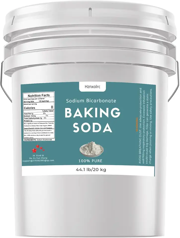 44.1 lb Sodium Bicarbonate Powder, Premium Baking Soda Powder Bulk, 100% Pure, Used for Bread, Cookies and Other Baked Goods, Also Can Clean and Deodorize