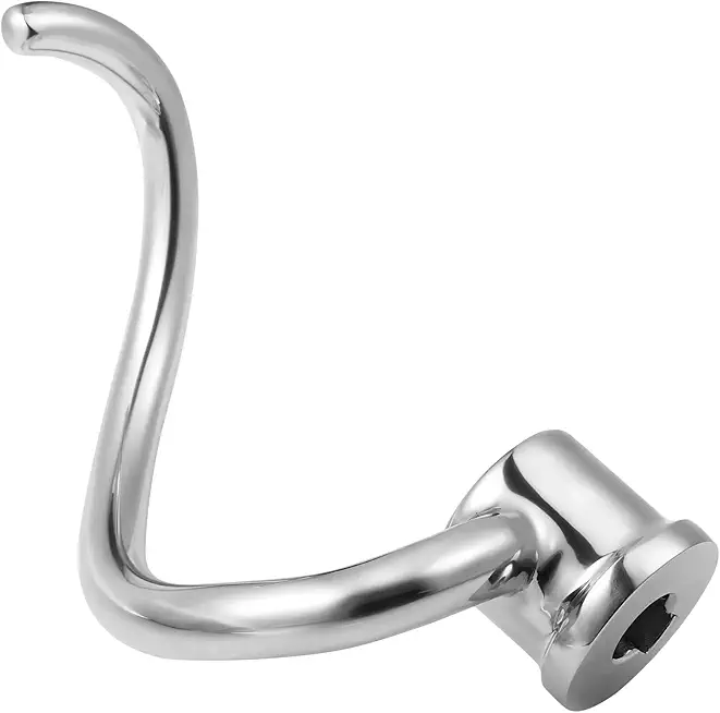 5 QT Dough Hook for KitchenAid Mixer, Stainless Steel Spiral Dough Hook Attachment for KitchenAid 4.5-5 Qt Tilt-Head Stand Mixers, Replacement Bread Hook Fits Models K45, KSM90, KSM150