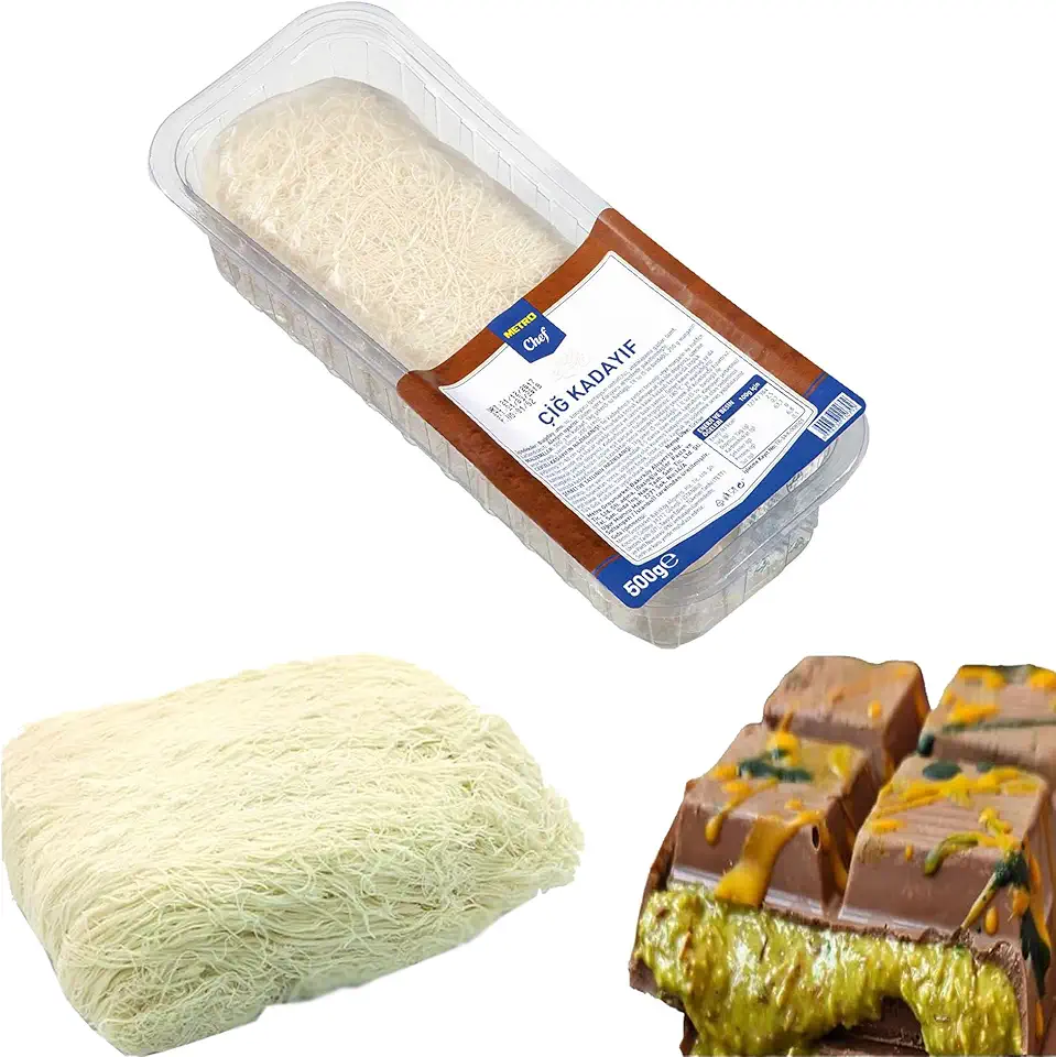 500 gr/1.1 lbs Kataifi Material - Make Chocolate Dubai with pistachio Kataifi, Kataifi Shredded Fillo Dough, Kataifi Pastry, Phyllo Dough - shipped from Turkey